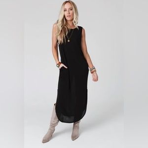 Three Bird Nest Sleeveless w/Pockets Maxi Dress Small NWT